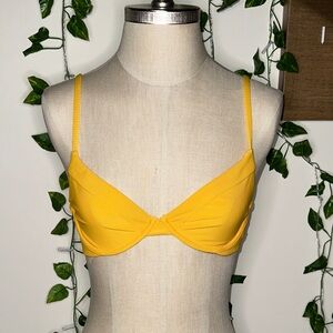 Abercrombie & Fitch Yellow Bikini Top ONLY